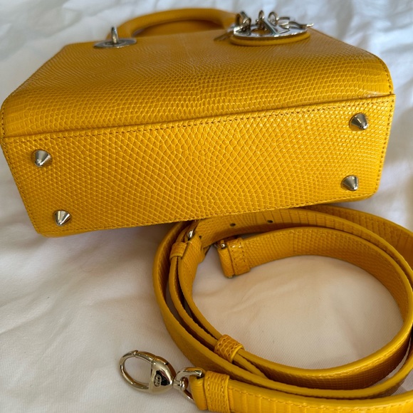 Christian Dior exotic lizard skin Lady Dior handbag. New color never used, boxed - Picture 15 of 16